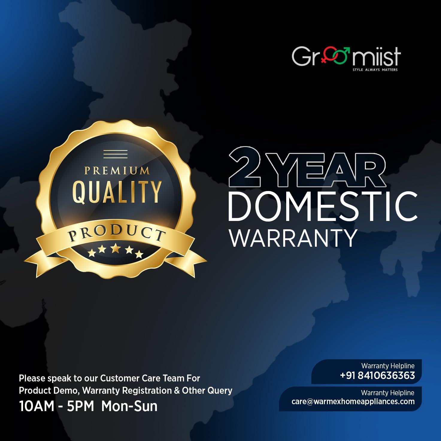 Groomiist Groomiist Professional Barber & Home Use Taper Hair Clipper Shaving Trimmer for Man | Beard Trimming Machines & Smooth Clean Cutting Shaver for Men | 3M Corded Power, 6 Premium Attachment Combs