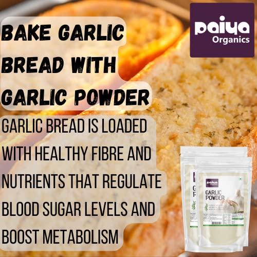 paiya organics Paiya Organic 2x100gm Dry Garlic Powder Pure & Natural Organic No added peservative great for flavouring mayonnaise and tomato ketchup, sauces, salad dressings, gravies (200gm)