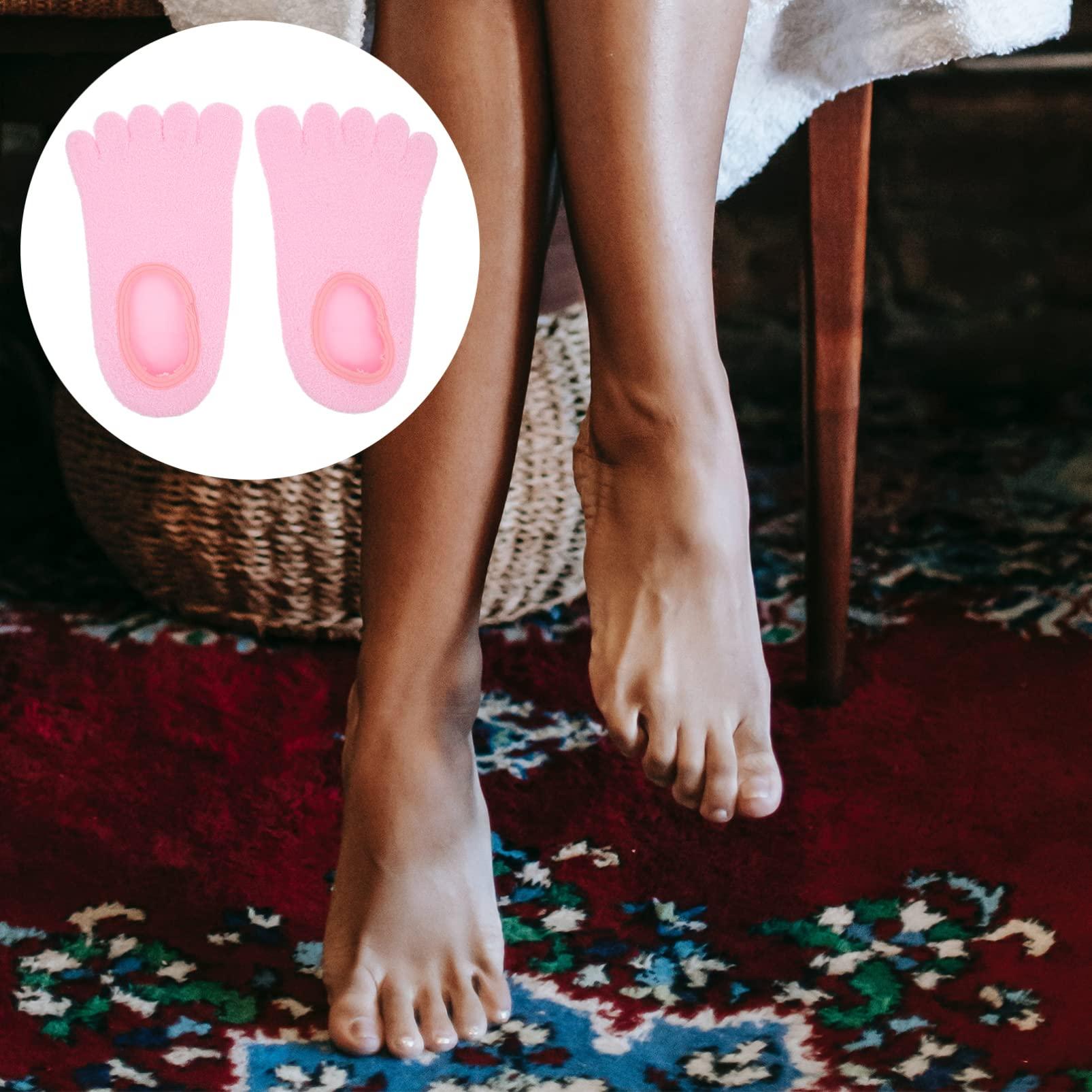 FOMIYES FOMIYES 5 Toe Moisturizing Gel Socks Soft Moisturizer Sock Lotion Spa Pedicure Socks for Healing Dry Cracked Heels Dry Feet Calluses Cuticles Rough Skin Dead Skin