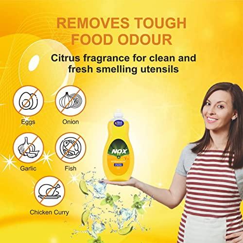 Pehel International NOX Liquid Dishwash Gel - 100% Biodegradable - Parabens and Phthalates Free - Hypoallergenic Dishwashing Gel (5 Litre, Pack of 1)