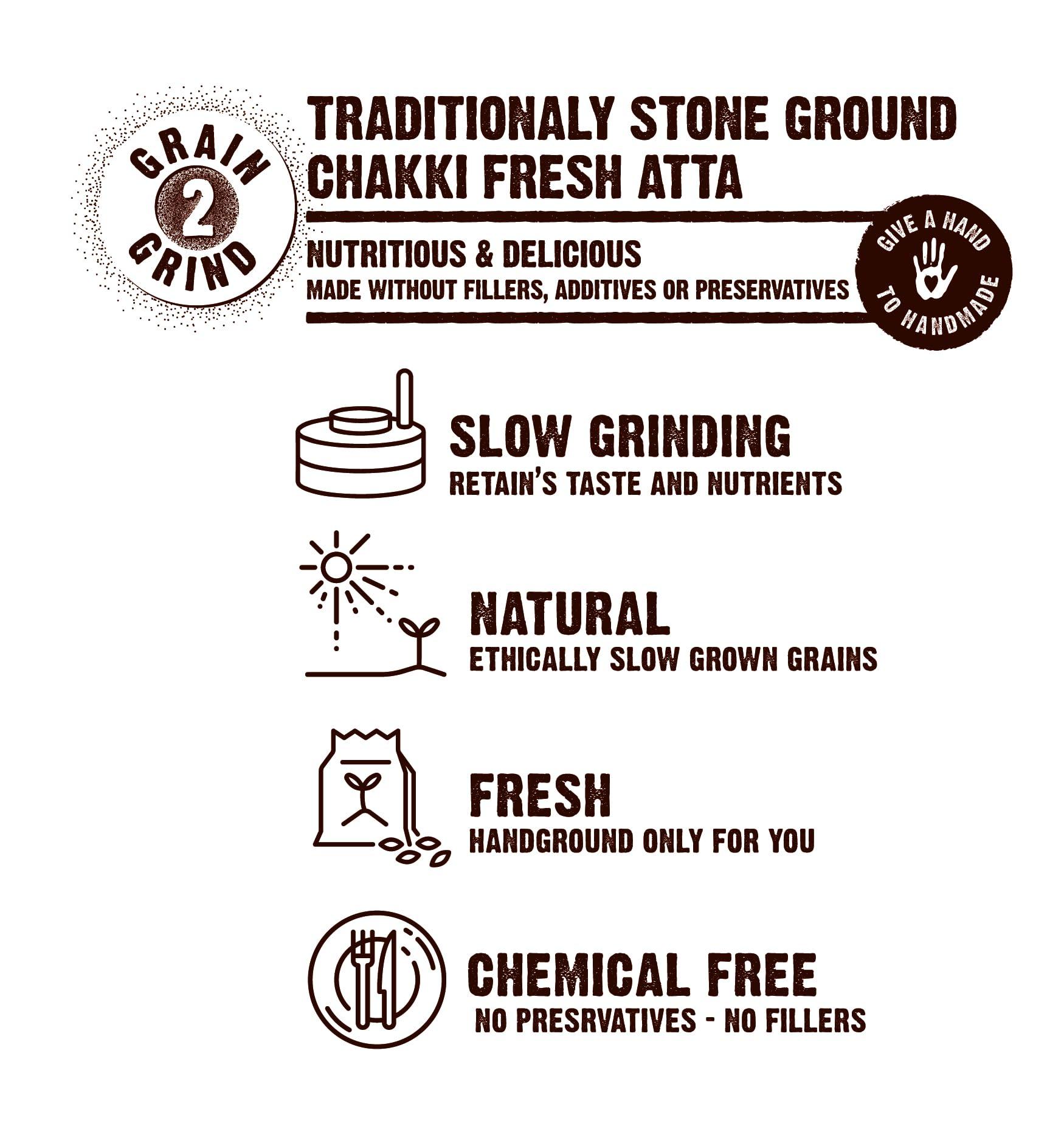 GRAIN2GRIND GRAIN2GRIND Chana (Sattu) Atta - Pure Roasted Chickpea Flour for Nutritious Meals 400 grams