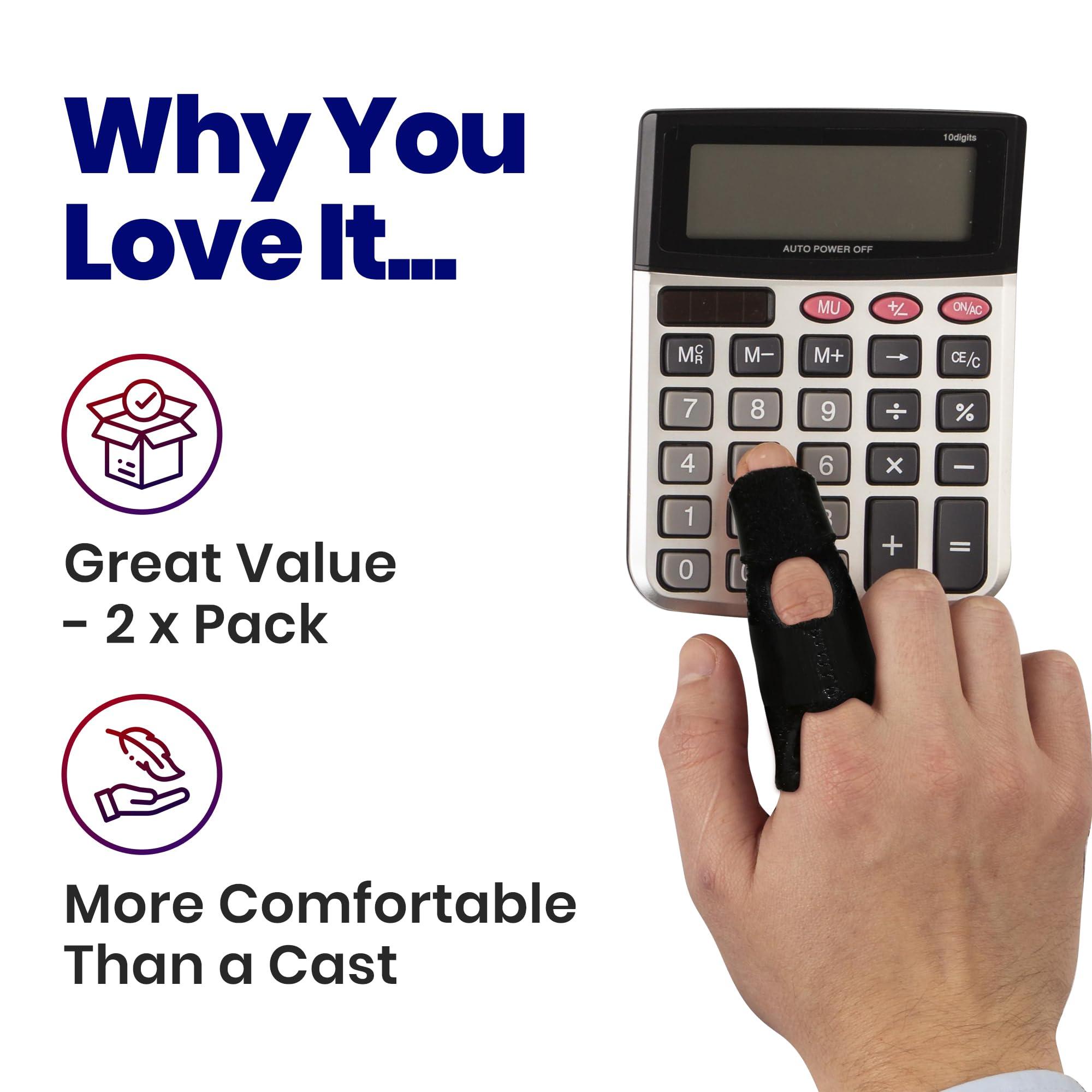 ARMSTRONG AMERICA Finger Brace Trigger Finger Splint - Straighten Broken or Bent Fingers & Thumbs. Mallet Finger Splint for Stenosing Tenosynovitis Finger Pain Relief or Locking Finger Tendon. Finger Stabilizer