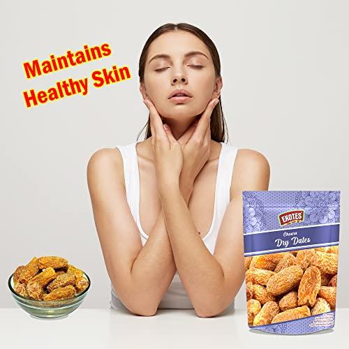 Exotes Exotes Premium Dry Fruits (Dry Yellow Dates/ Peela Chuara), 2 X 250 g