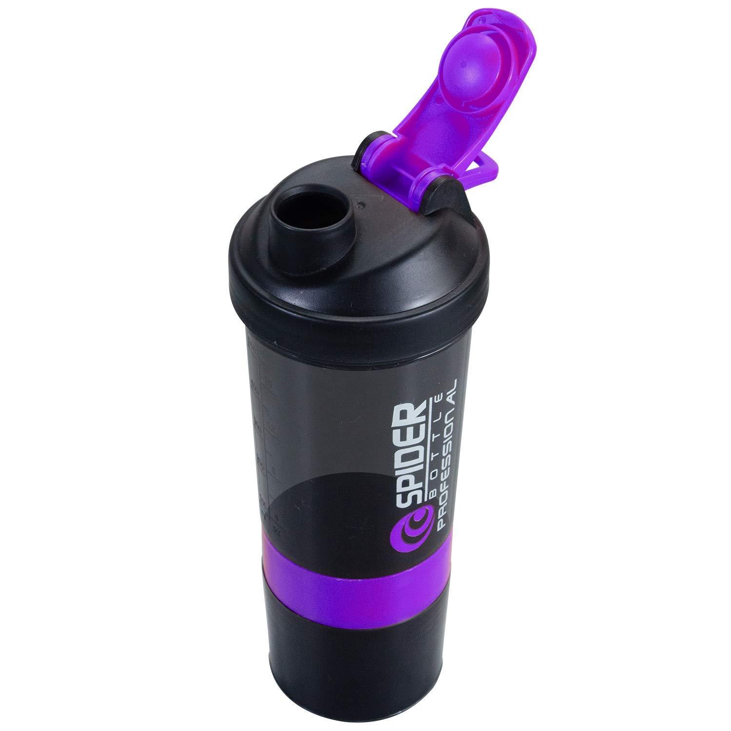 COOL INDIANS Shaker Bottle Protein Gym Shaker Bottle |Leak-Proof Shaker Blender with 2 Extra Compartment, for Protein, PRE Workout| Sipper Bottle| Shaker Bottle | BPA Free|Multicolor |White|Pack of 2