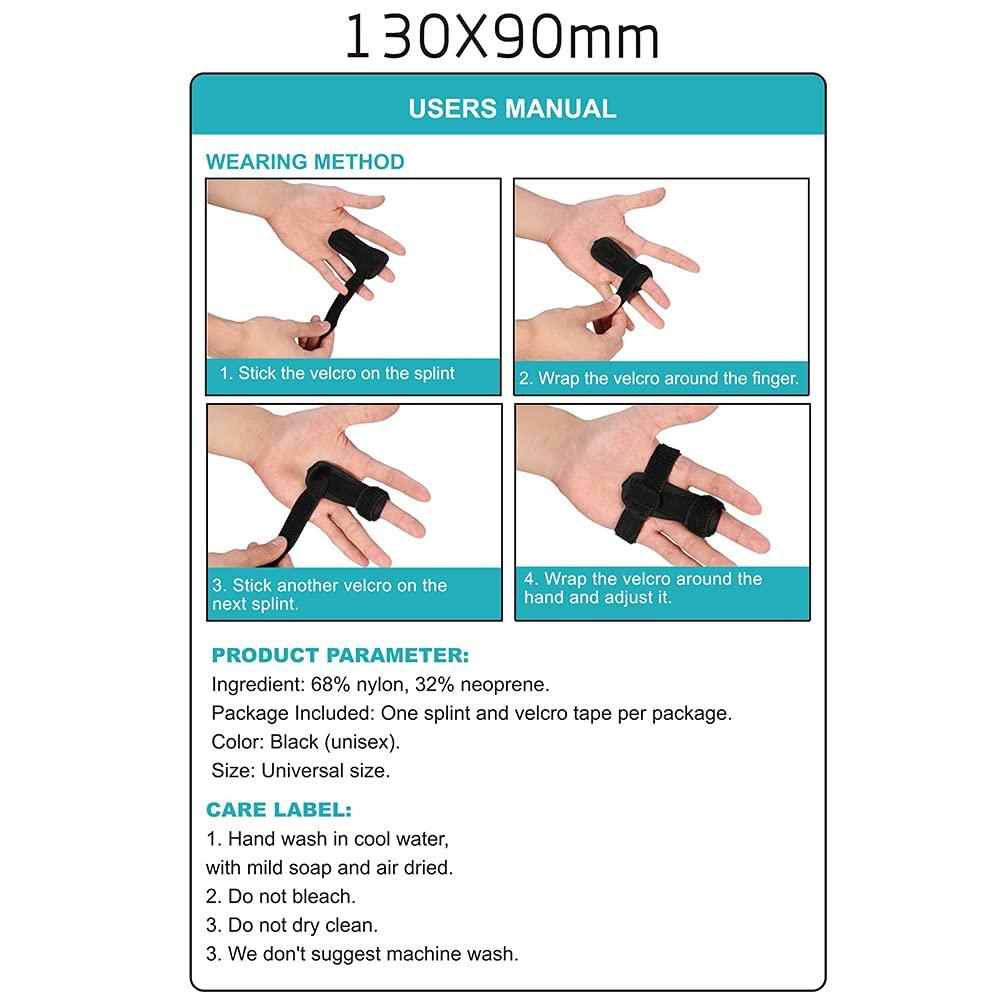 Jaerb BodyMoves Finger Splints, Adjustable Finger Brace, Trigger Finger Splint, Handfix Trigger Finger Splint for Fingers and Toes for Index Middle Finger