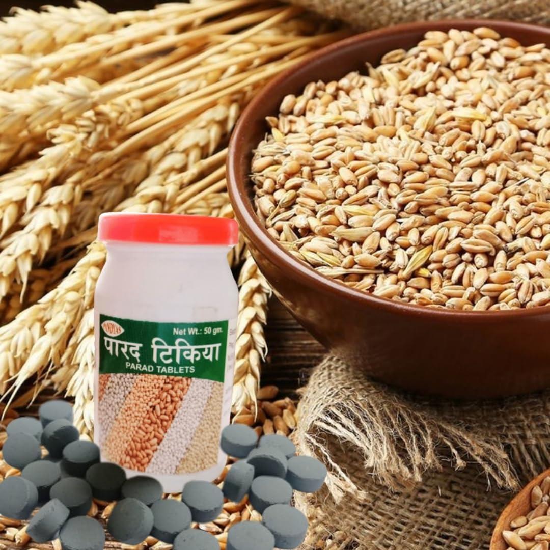 SURYAUDAY Para Tablet | Preserve Your Rice, Grains, Pulses, Rava, Besan, Maida Naturally with Para (Para/Mercury) Tablets (50 Gram Each) - Pack of 3 Bottle