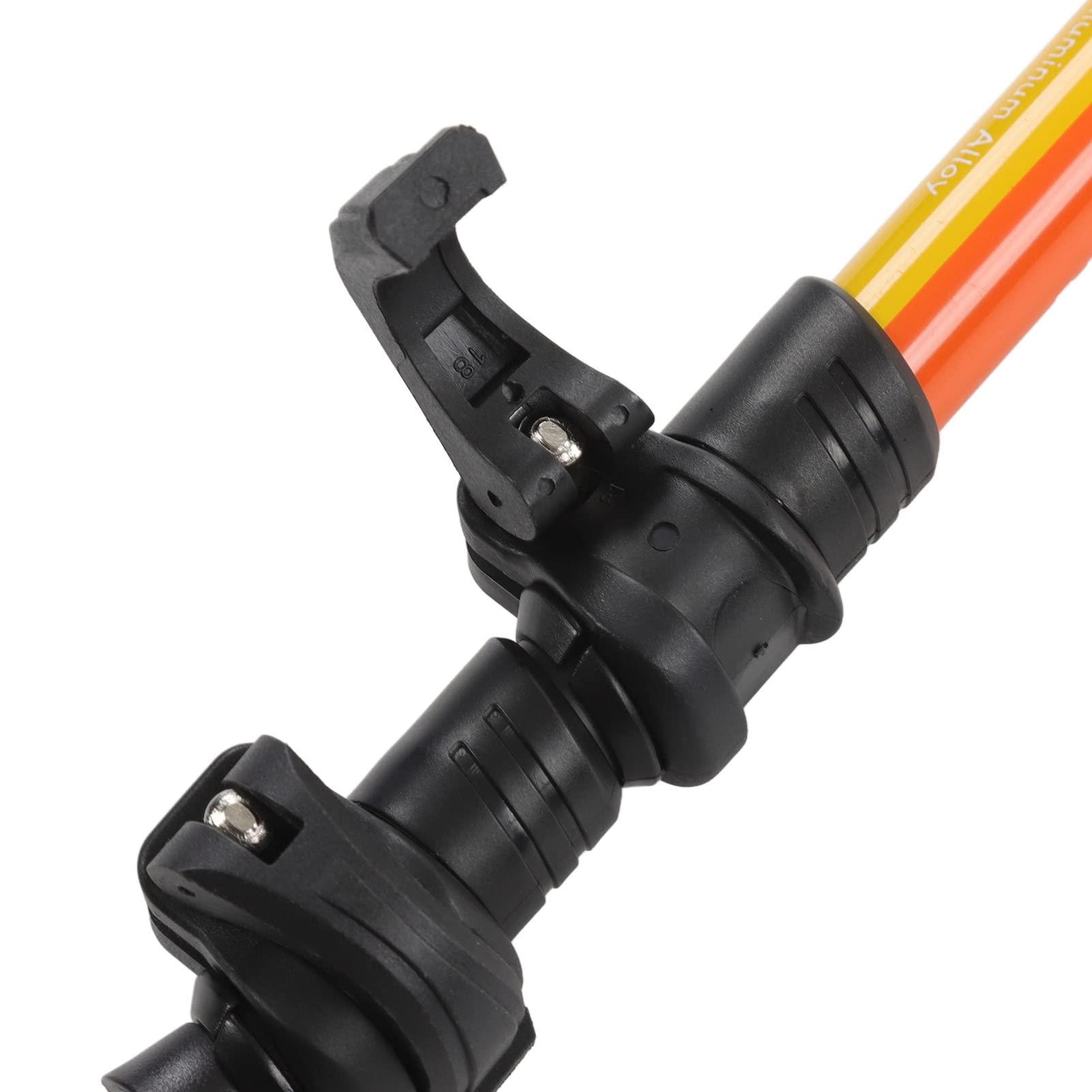 Asixxsix Mountain Climbing Pole , Retractable Walking Stick Portable Sweat Absorbent High Stiffness for Expedition (Yellow)