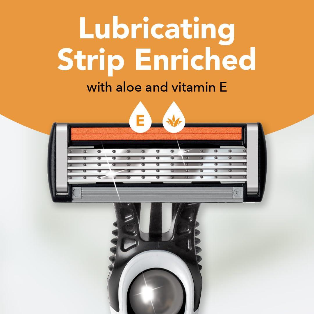 BIC BIC Flex 5 Disposable Razors for Men, Sensitive Skin Razor For a Smooth and Close Shave, Portable Razors with 5 Blades, 4-Pack Disposable Razor Set