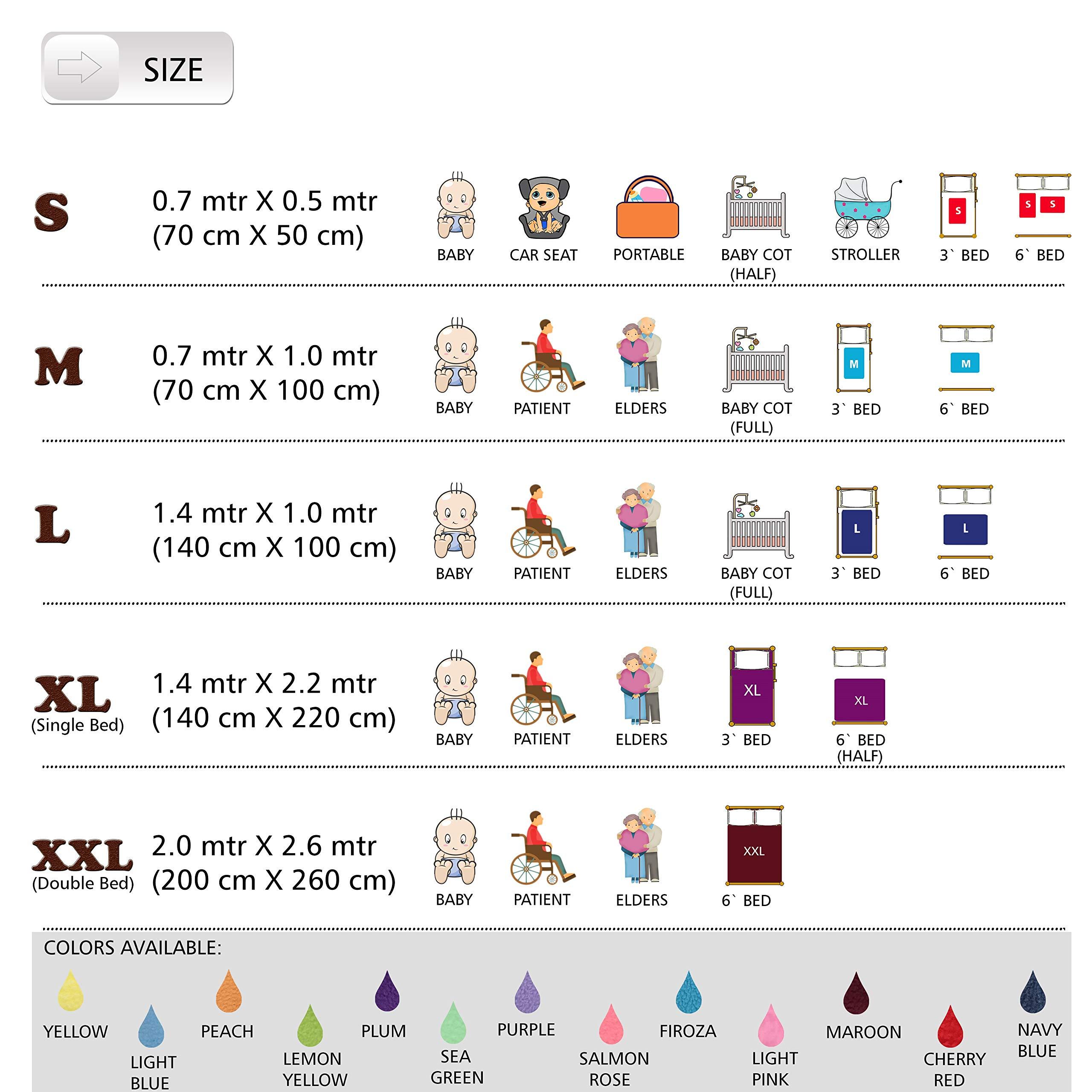 Cozymat Cozymat Reusable Underpad Washable Incontinence Bed Pad Overnight Sheet, Underpad Mattress Protection for Baby, Elderly & Patient Care (Plum, Large (140cm x 100cm))