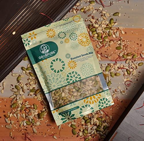 GRABPURE GRABPURE Roasted Seed Mix Dry Fruits | Sunflower Seeds, Watermelon Seeds, Pumpkin Seeds, Flax Seeds, Chia Seeds, Sesame Seeds | 200g Each (Pack of 2)