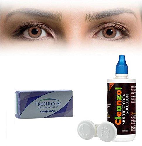 ALCON Freshlook Colorblends Contact Lens with Lens Case & Solution - 2 Pieces (-7,Honey)
