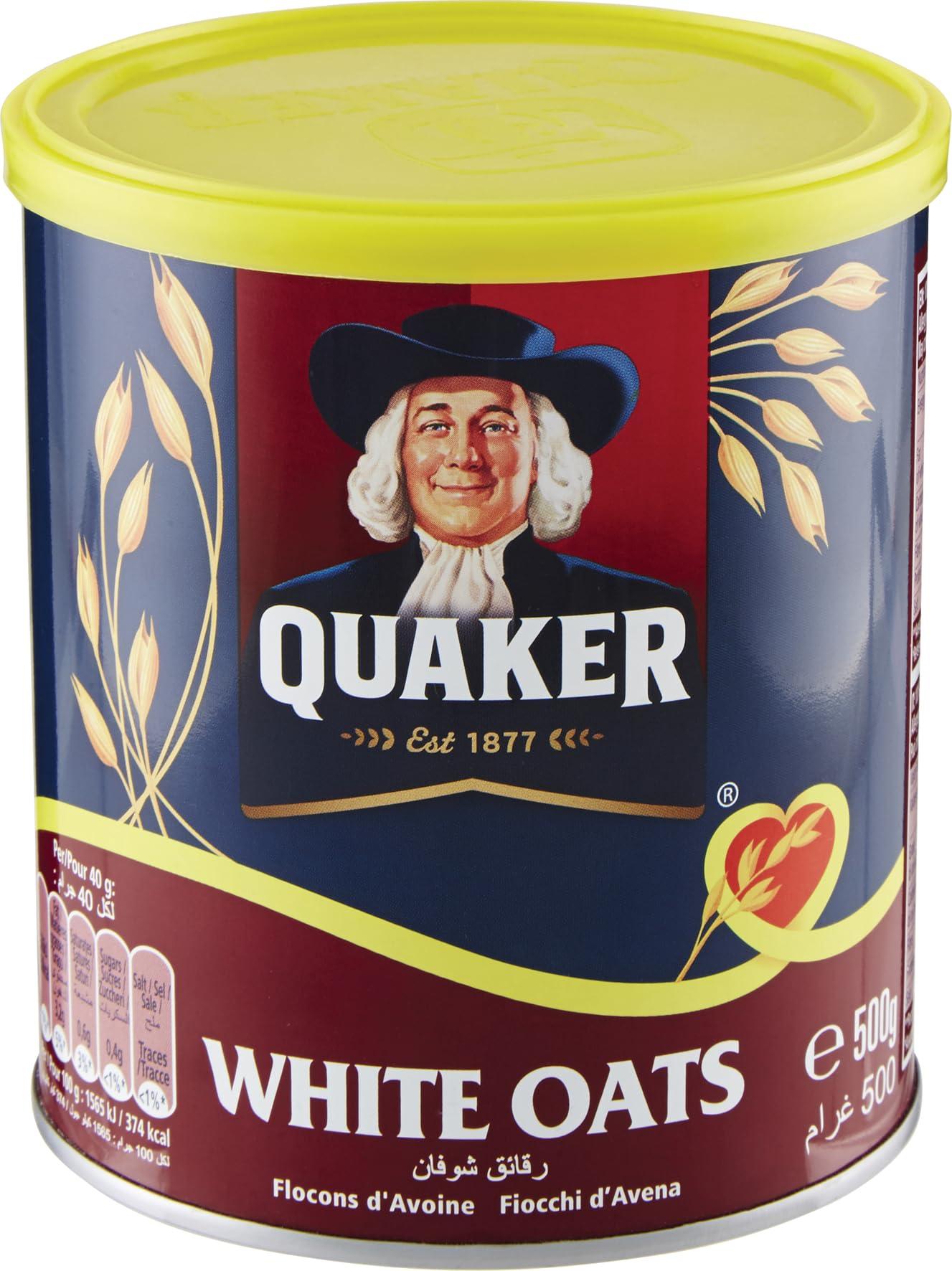 Quaker Quaker White Oats Tin, 500g