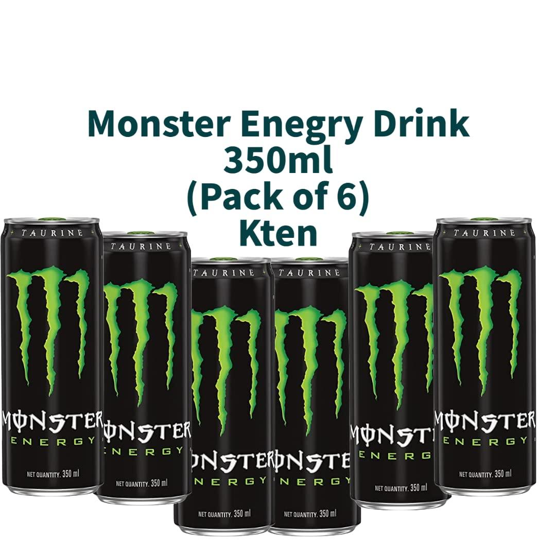 Kten SINCE 1984 TASTY FOOD... HEALTHY MOOD! Monstr Energy 350 ml (Pack of 6) Kten