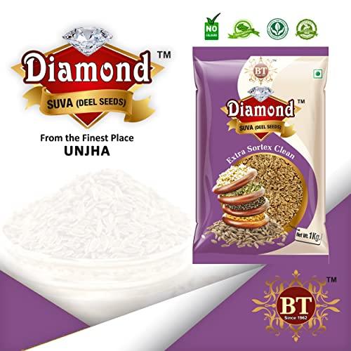 BT Diamond BT Diamond Dill Seeds | Whole Suva Dana | Suva Dana | Suwa Dana | Natural and Fresh Suwa | Extra Sortex Clean | 1 Kg | Pack of 1
