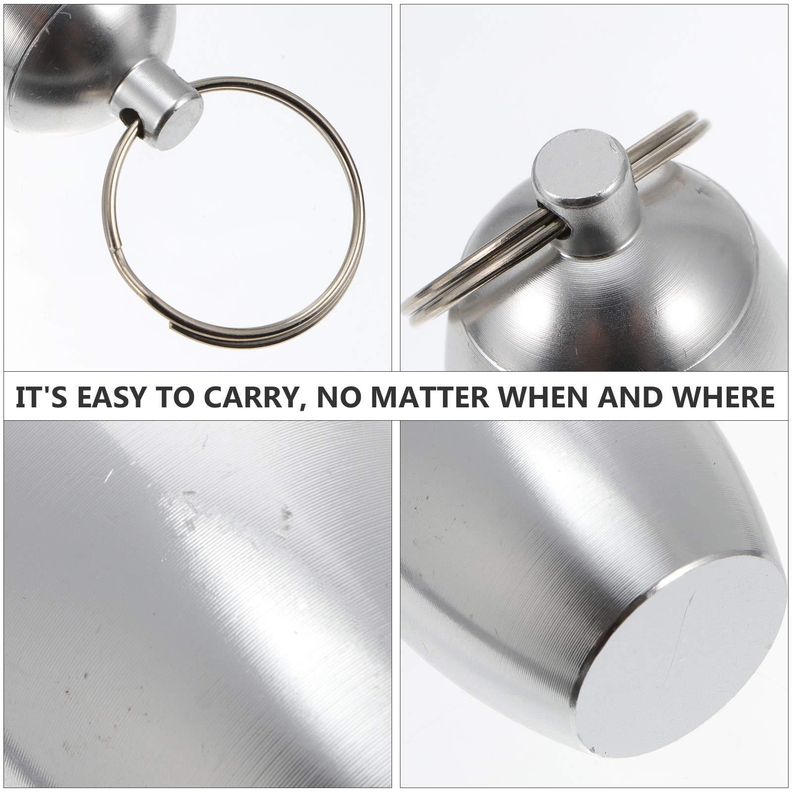 HEALLILY 2pcs Pill Holder Organizer Pill Case Bottle Container with Keychain Pill Box Useful Acessories