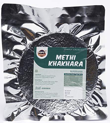 Gopcy Gopcy Methi Khakhra Packets of 4(800 gm) - Healthy Gujarati Snacks