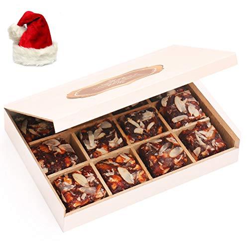 Ghasitaram Gifts Ghasitaram Gifts Christmas Gifts Healthy Hampers - Wooden 12 pcs Granola Bites Bites Box