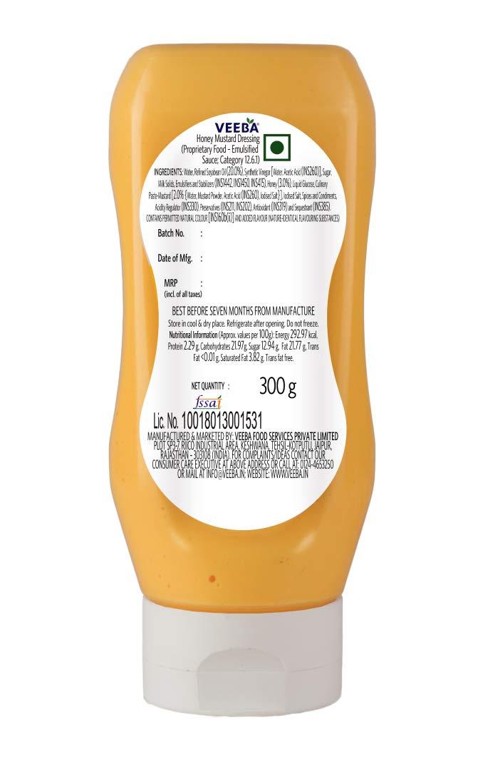 VEEBA Veeba Honey Mustard Dressing, 300g - Pack of 2