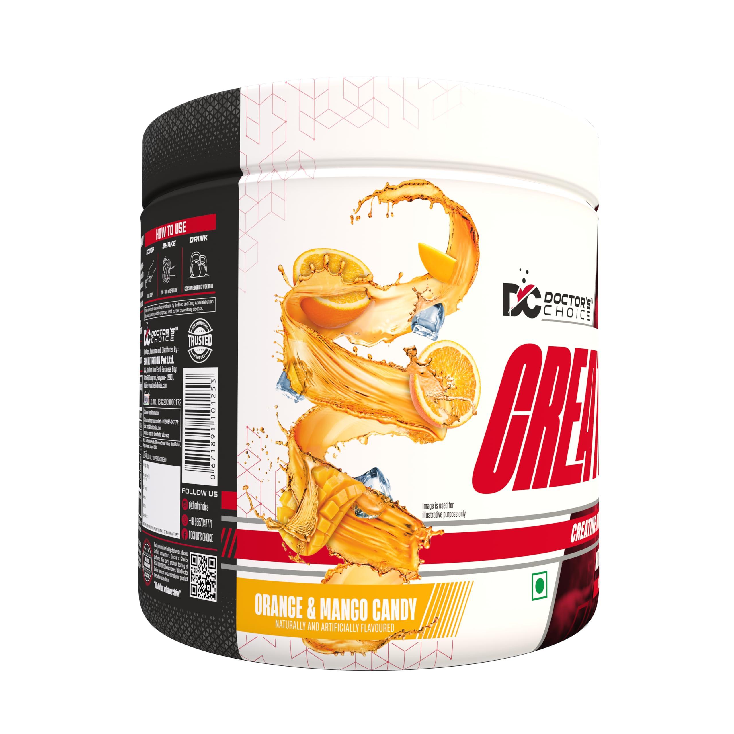 DC DOCTORS CHOICE DC DOCTORS CHOICE Creatine 83 Serving 250 gms (Orange mango Candy)