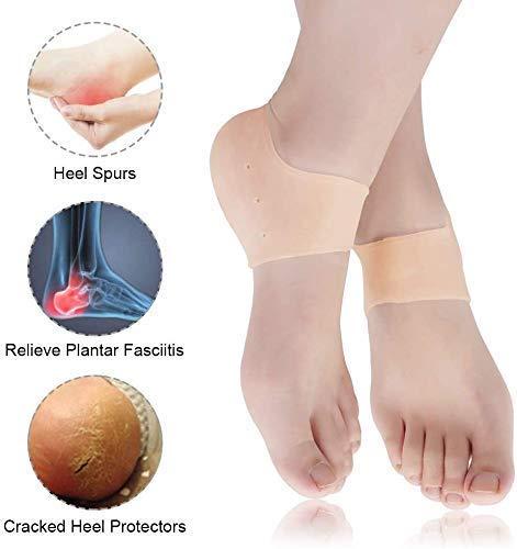 Scarlett Scarlett Anti Crack Silicone Half Gel Heel And Foot Protector Moisturizing Socks for Foot Care for Men and Women Pain Relief And Heel Cracks 1 Pair (Free Size)
