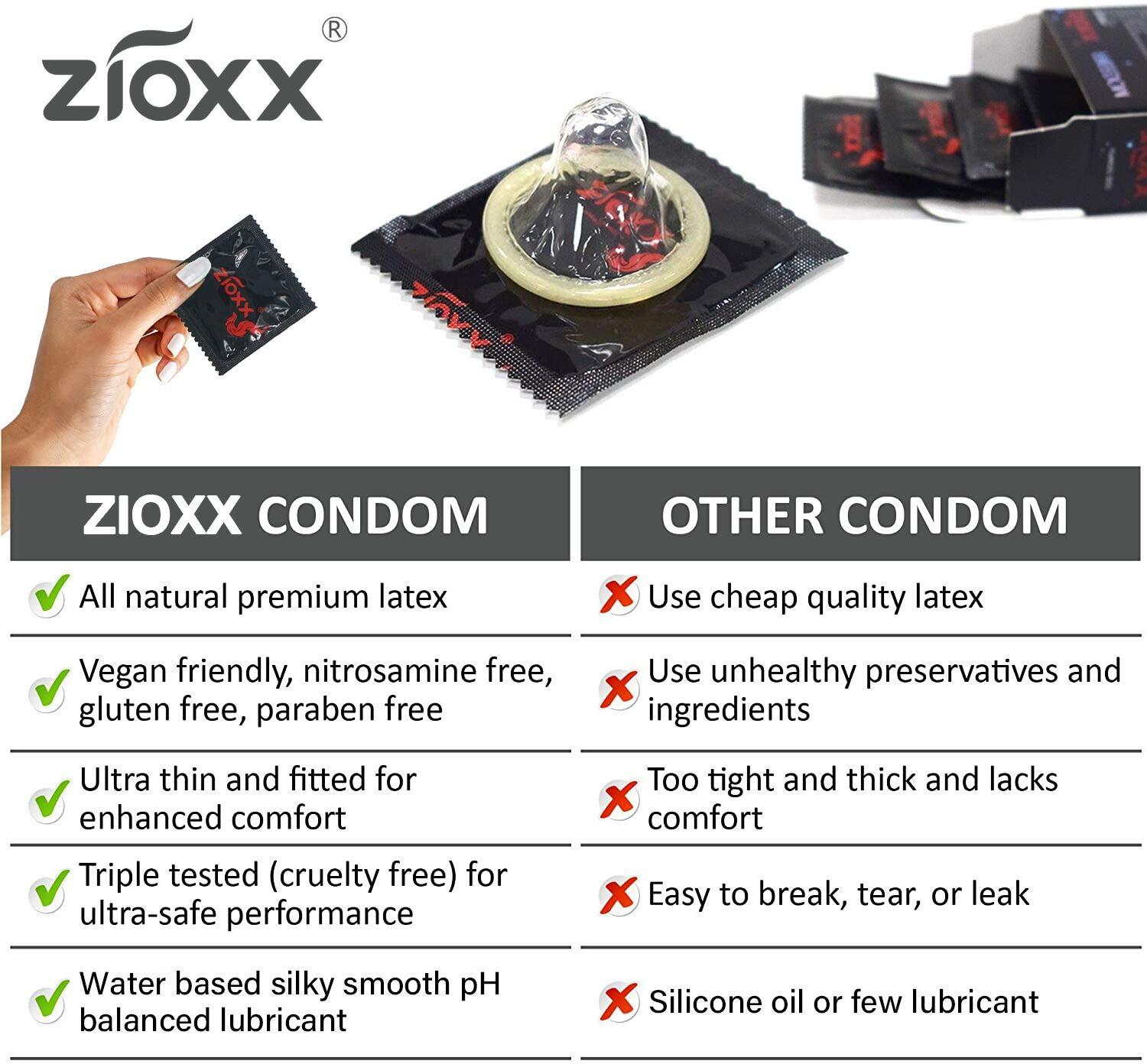 ZIOXX Zioxx\"Thinnest\" Freedom Condoms, Water Based Lube, 12 Pack (Silver)