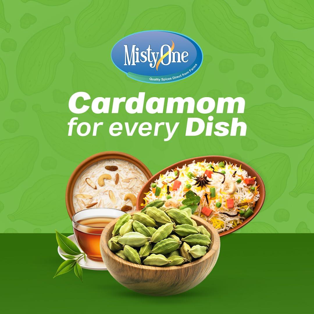 MISTY ONE MistyOne Green Cardamom Seed | Elaichi Dana 100g