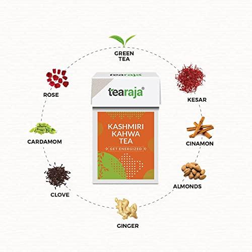 TeaRaja Tearaja Kashmiri Kahwa Green Tea, 100g