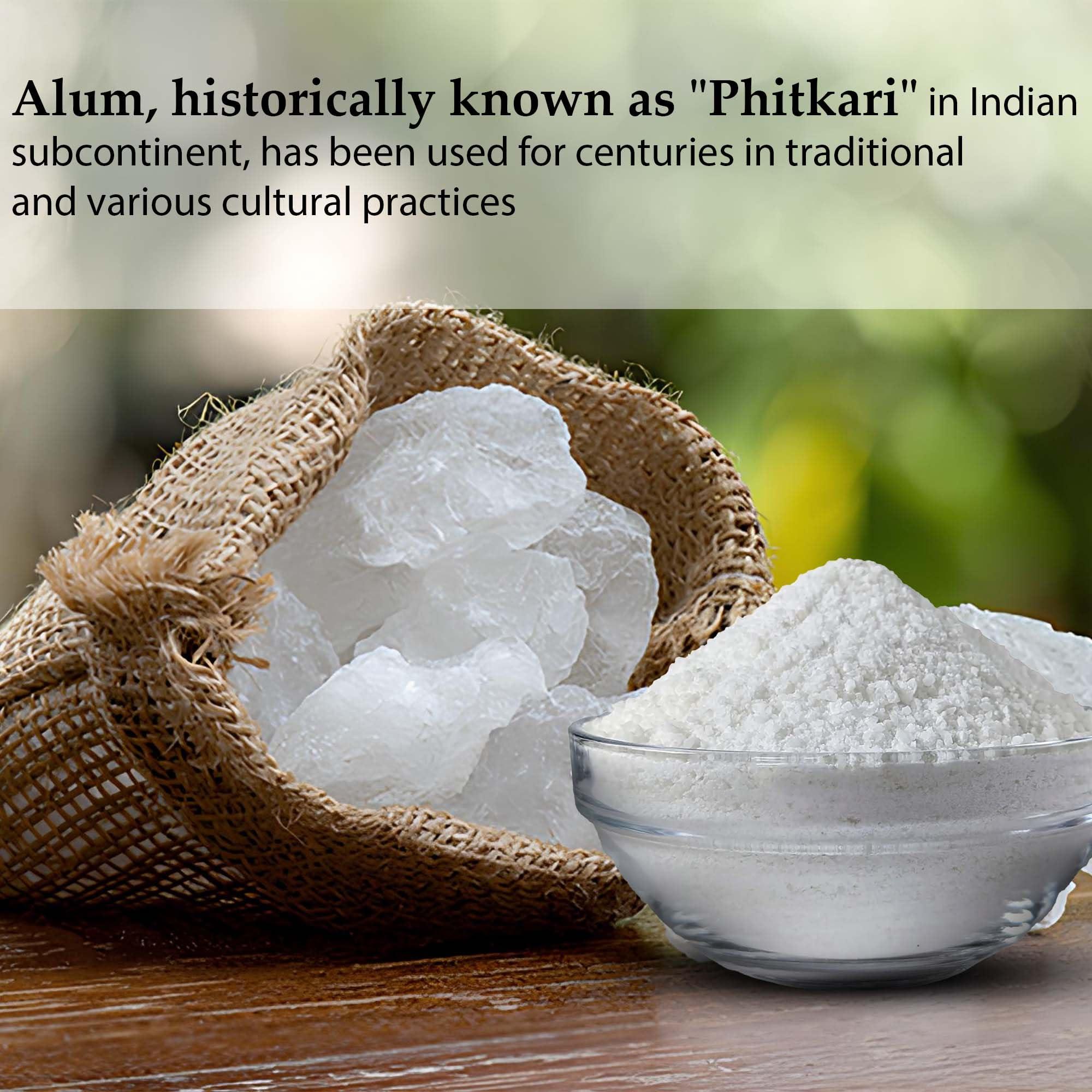 minature Alum Powder by mi nature | Purified Fitkari Alum powder (phitkari) for Skin Care |Water Purify| Pure Alum powder Cruelty Free |Pack of 2 (227g Each)