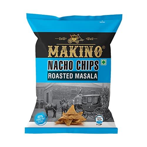 Makino Makino - Nacho Chips Roasted Masala, Peri Peri, Cheese, Jalapeno, Sweet Chilli, Salsa Flavour of 60 Gram | Tortilla | Healthy | Tasty Savoury Snack | Delicious Nacho Chips | Low Calorie - Pack of 6