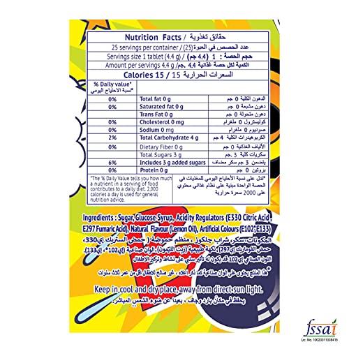 Zour Bomb Zour Bomb Lemon Candy - Pack Of 4 (110 G Each), Sour Candy In Lemon Flavor Combo Pack, Product Of Thailand | Share With Friends & Family - 440 Gm