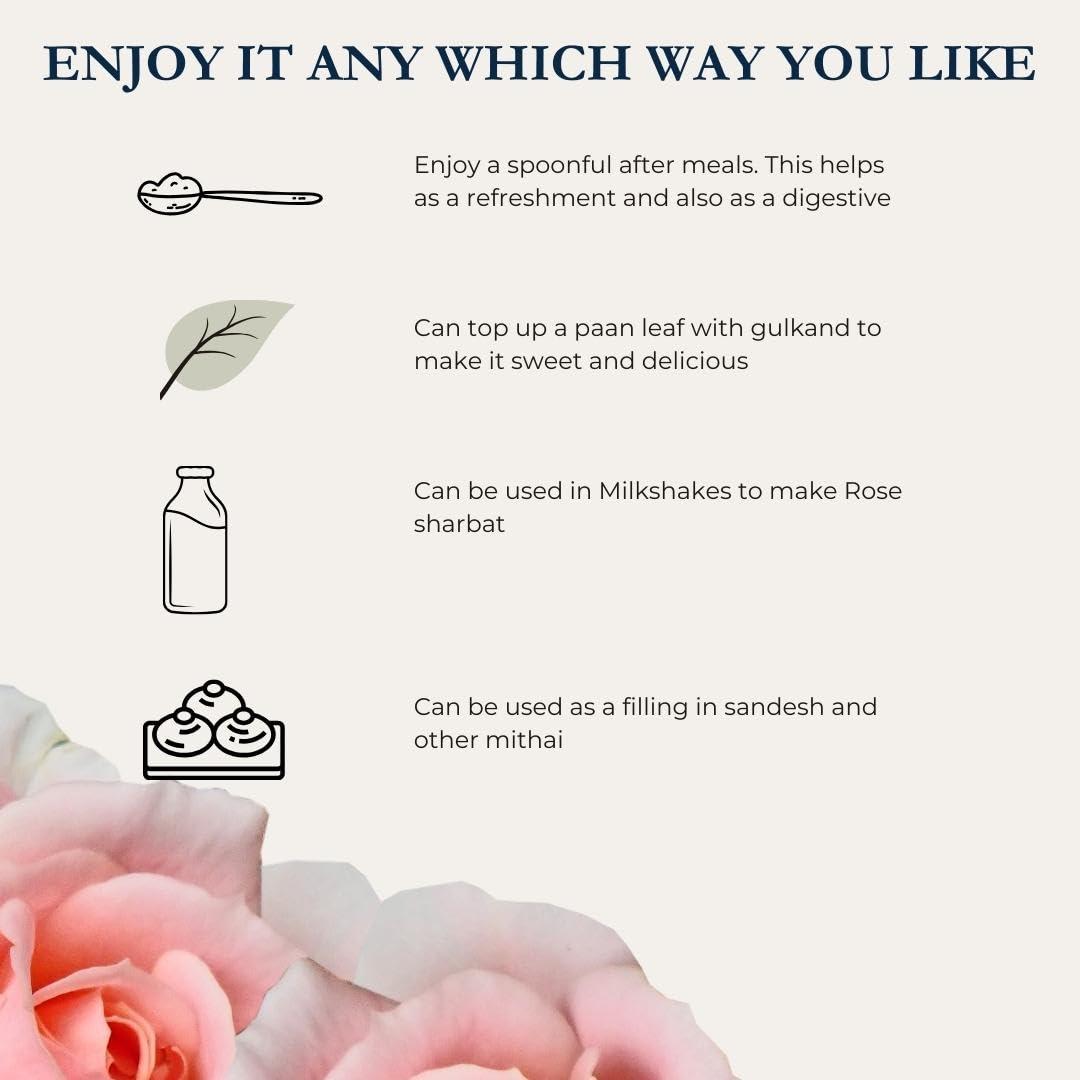 VISTEVIA Vistevia Sugar Free Gulkand (Rose Jam), Diabetic and Keto Friendly - Sweetened Naturally with Stevia - Tastes Delicious - Pack of 1 (230GM)