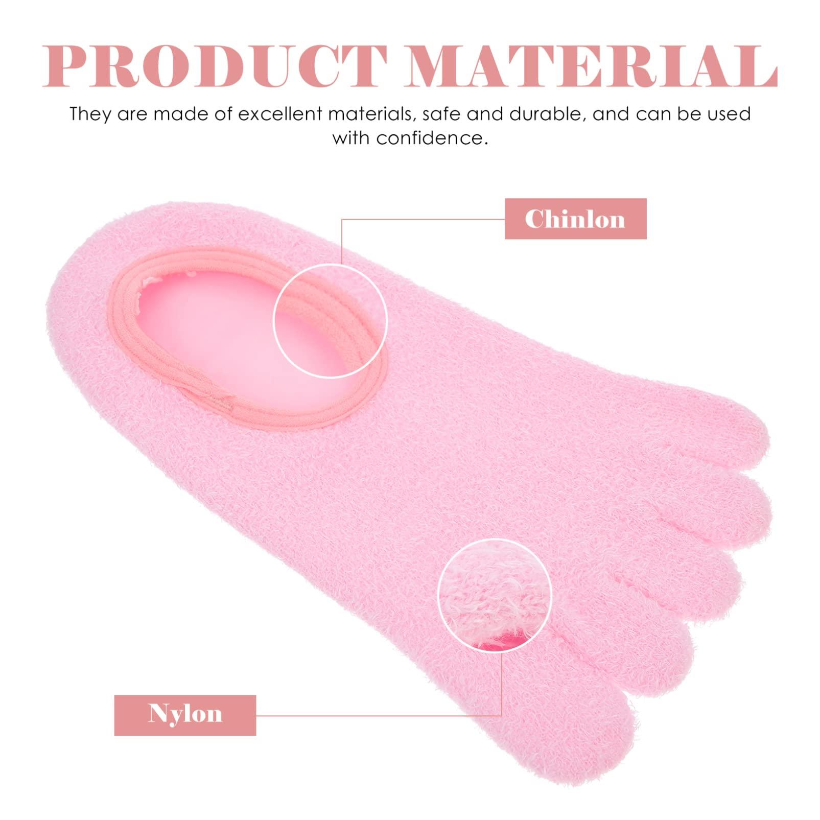 FOMIYES FOMIYES 5 Toe Moisturizing Gel Socks Soft Moisturizer Sock Lotion Spa Pedicure Socks for Healing Dry Cracked Heels Dry Feet Calluses Cuticles Rough Skin Dead Skin