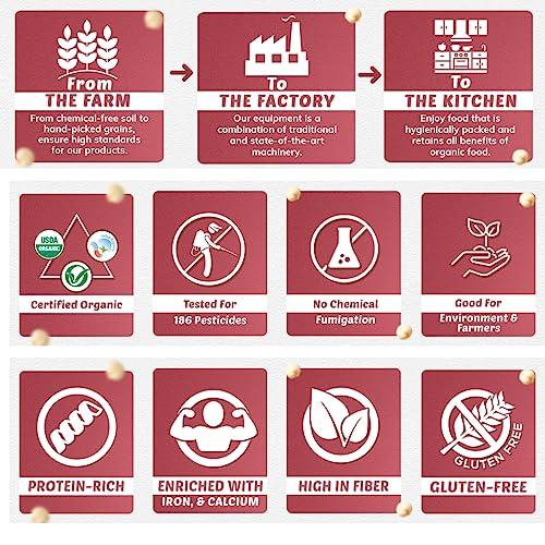 ORGANIC TATTVA Organic Tattva, Organic Quinoa Flour (Gluten Free Atta) 500 Gram (Pack of 2)