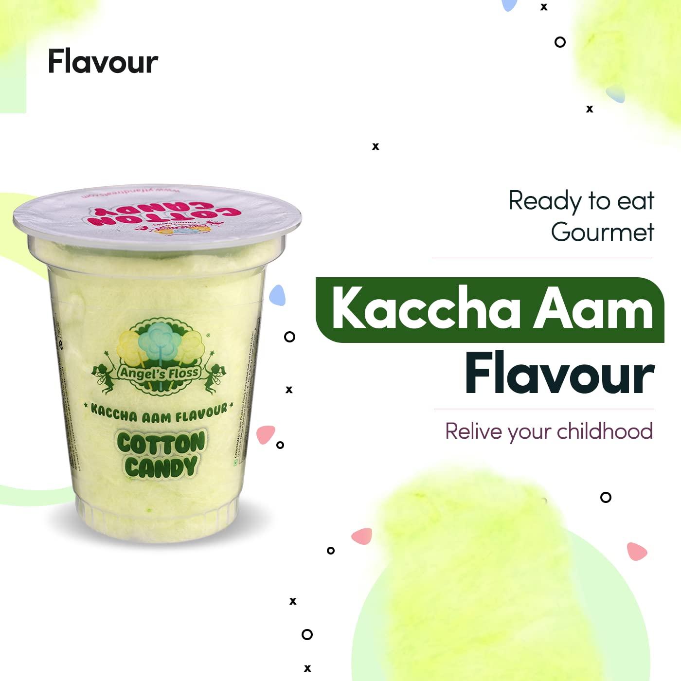 Angels Floss Angels Floss Cotton Candy's / Candy Floss / Buddhi Ke Baal - Kaccha Aam Flavour (12 GMS Each, Pack of 12 Units)