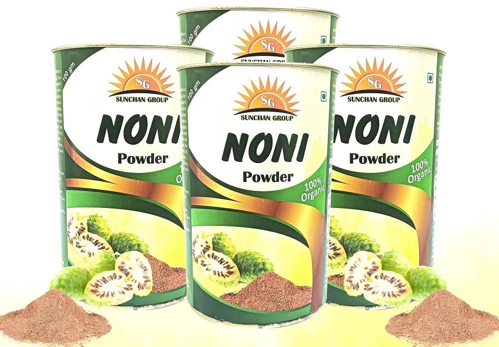 COWWAL\'S GROUP Sunchan Group Noni Powder Morinda Citrofolia Pure Organic Herbal Mix Vegetarian Healthy Immunity Power Pack of (4)