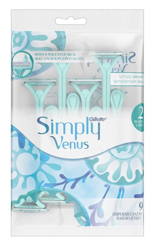 Simply Venus Womens Simply Venus Disposable Razors 9 Count