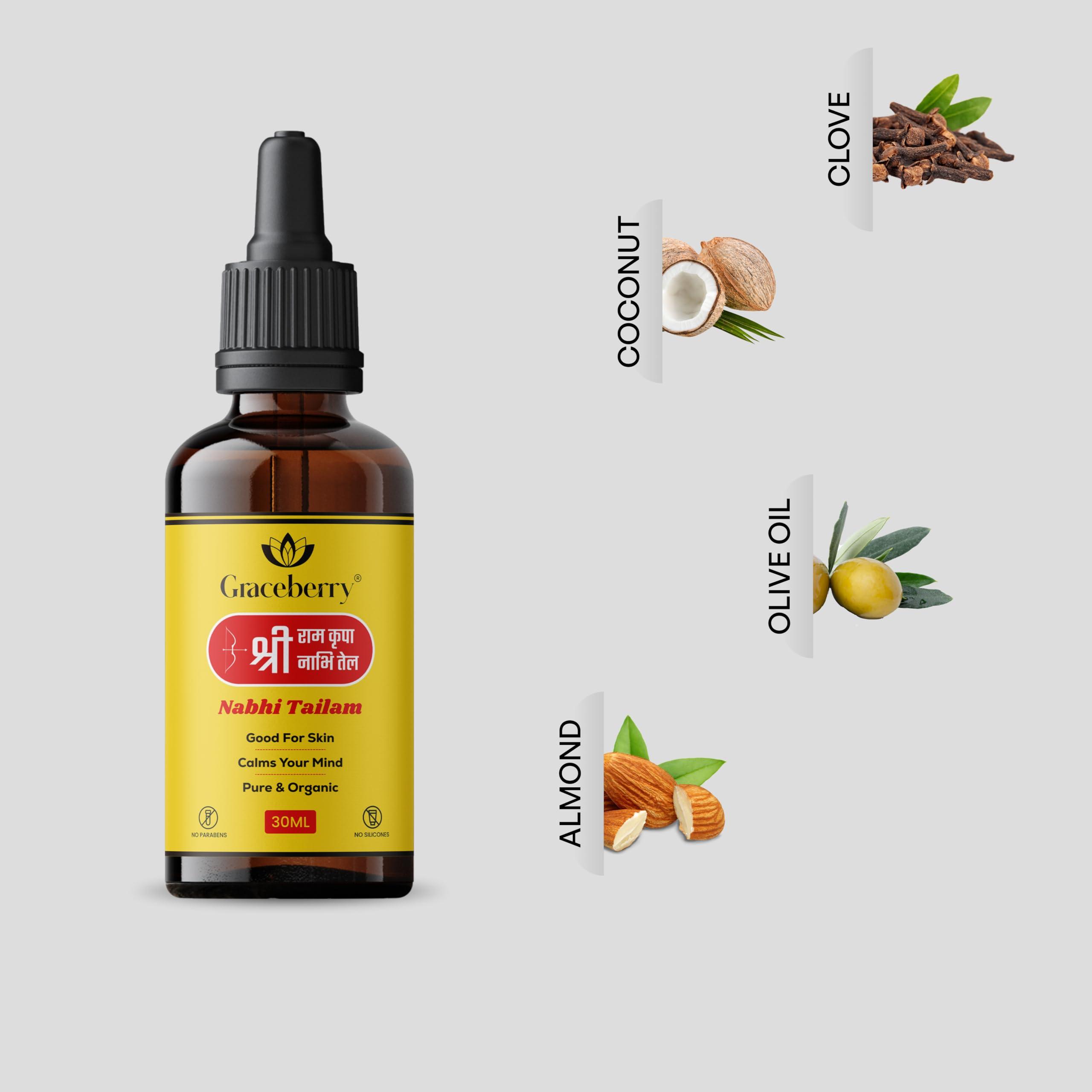 GRACEBERRY Graceberry Ayurvedic Ramban Multi Benefit Nabhi Herbes Oil (Pack of 2)