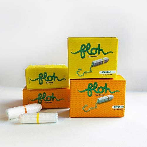 FLOH FLOH FDA Approved Regular Tampons For Women Regular Flow Pack of 2 (20 Pieces)