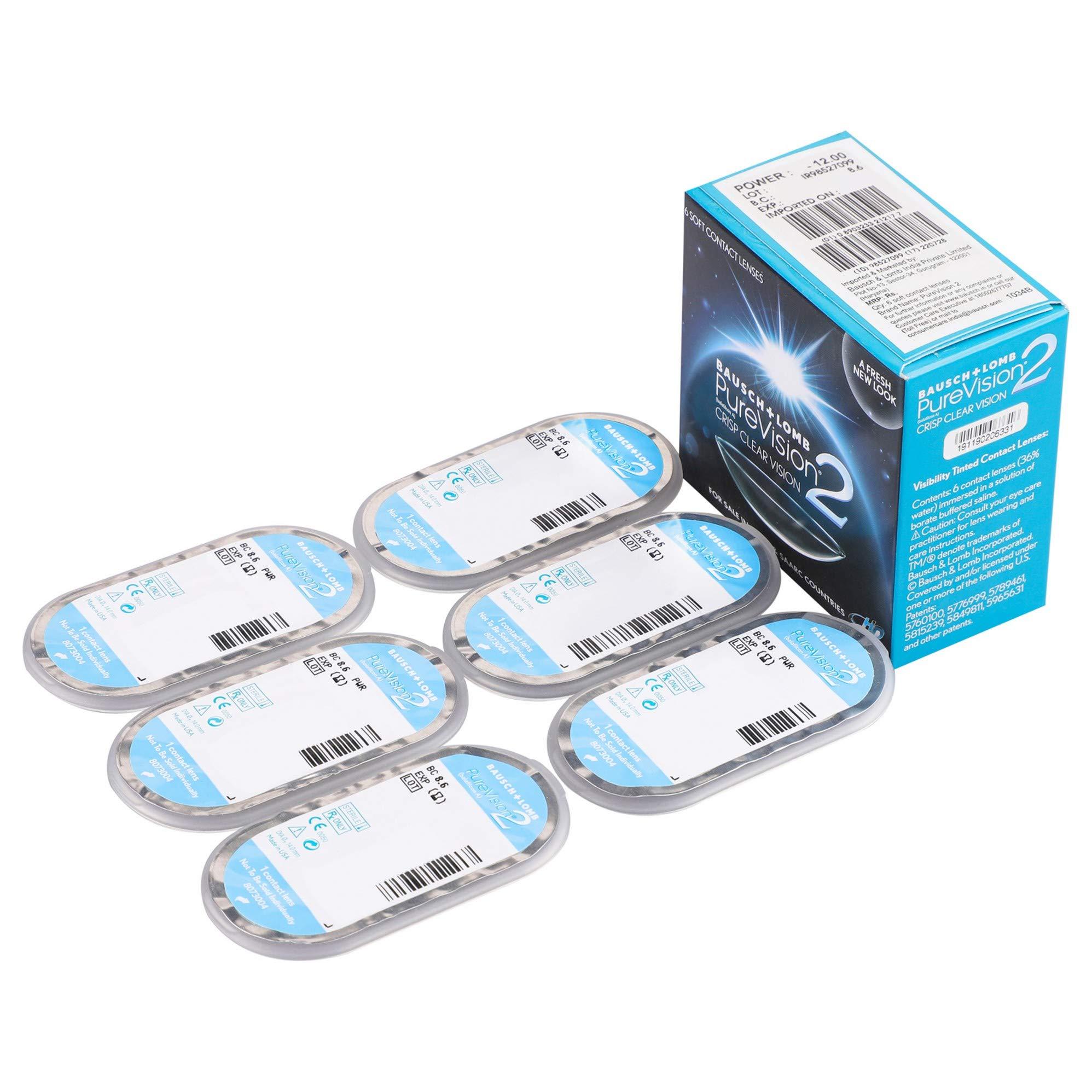 Bausch & Lomb Bausch & Lomb Purevision2 Monthly Disposable Contact Lens (6 Lens Pack -12.00)