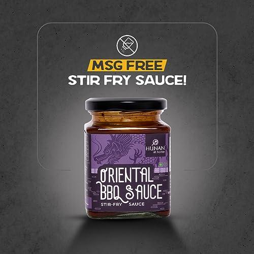 Hunan at Home Hunan at Home Tangy Sweet Oriental BBQ Stir Fry Sauce (250 Gms) No MSG, 100% Vegetarian, Ideal for Stir Fries, Sizzlers, Noodles, Marinade, Dip, Dressing, Used in Korean, Thai and Chinese Cooking