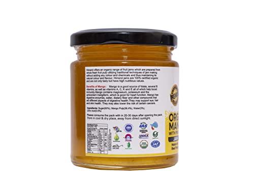 Himsrot Himsrot Organic Mango Fruit Jam with Fruit Pieces | Organic Mango Jam with Mango Fruit Pieces For Breakfast | No Added Preservatives & Colors - 250gm