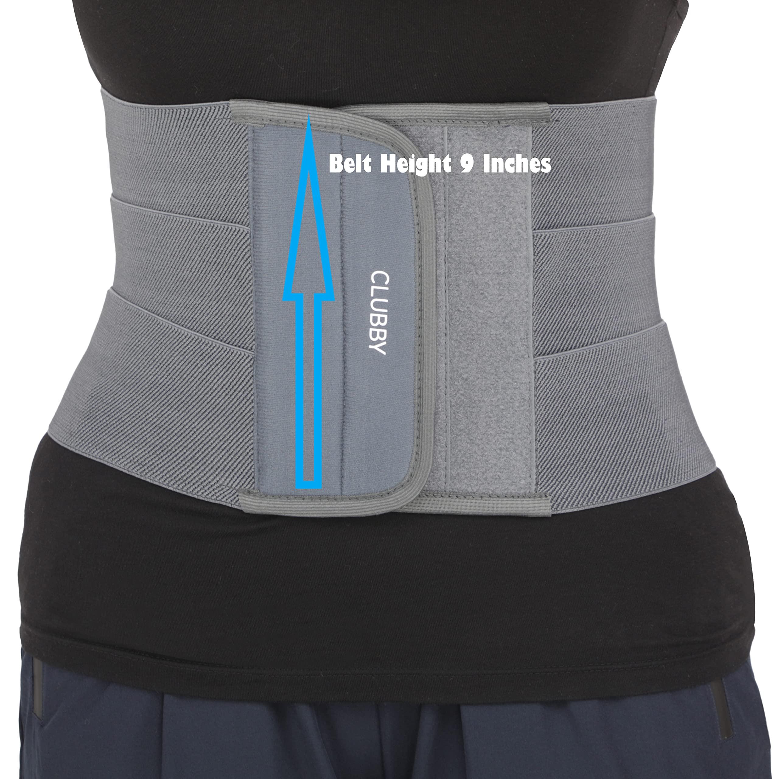 Clubby Clubby Cotton 3-inch abdominal belt after delivery for tummy reduction, Belly trimmer fat reduction abdominal binder. (Grey, L)(34-38) Inch Waist