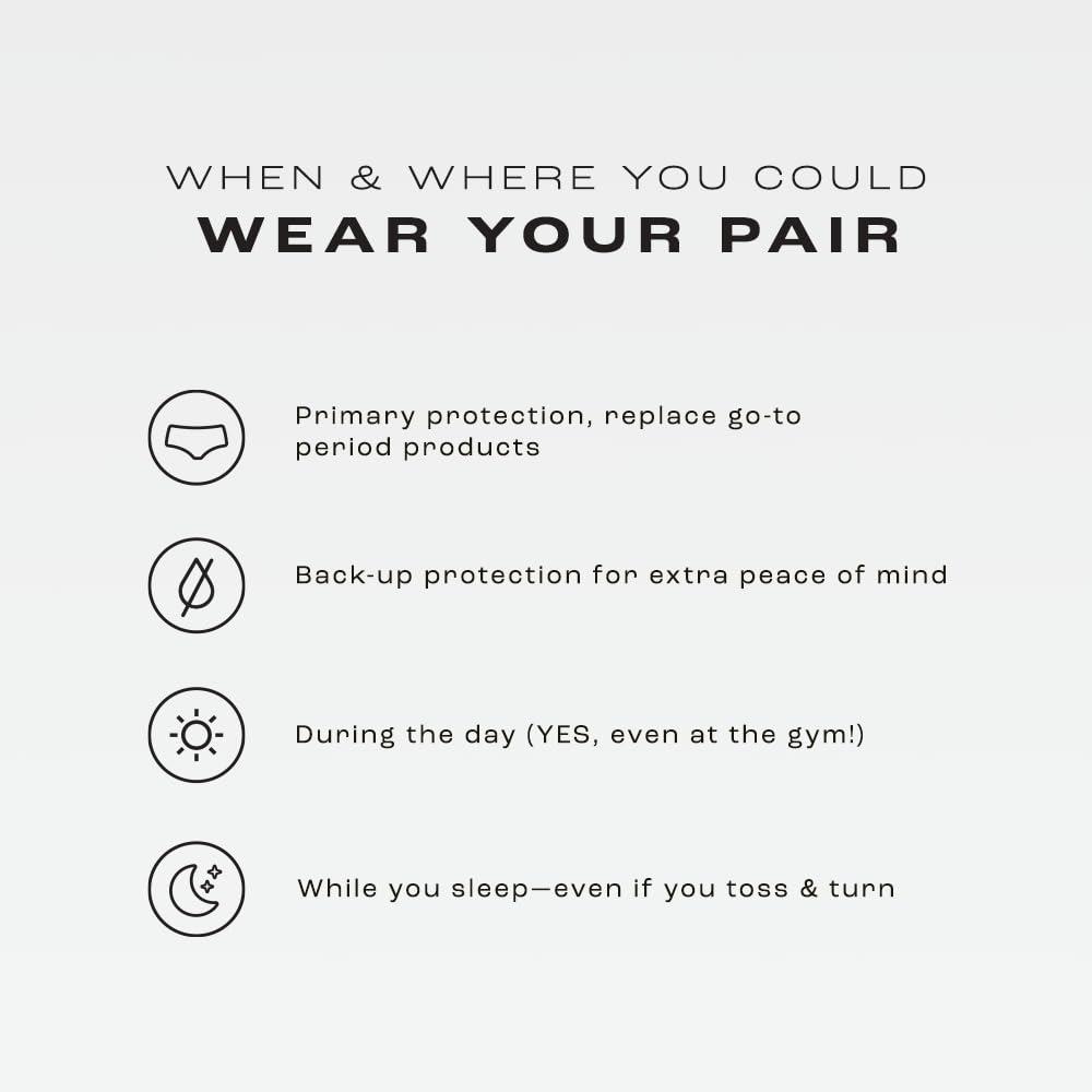 Bambody Bambody Absorbent Brief: Super Comfy Period Panties, 1pkbk, X-Small