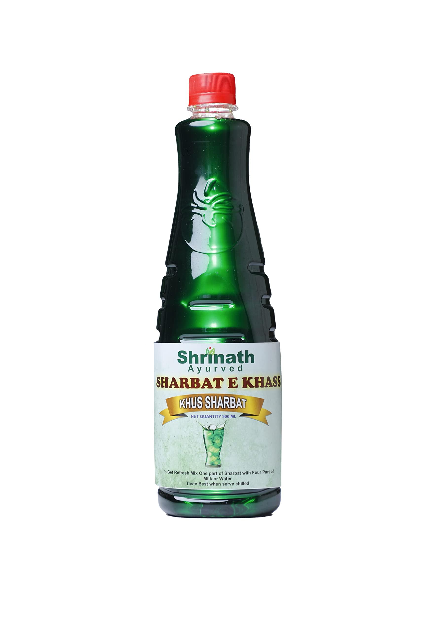 SHRINATH AYURVED Khus Sharbat Pack of 2 Instant Refreshing Syrup Mineral Rich Drink for Summer-1800ml
