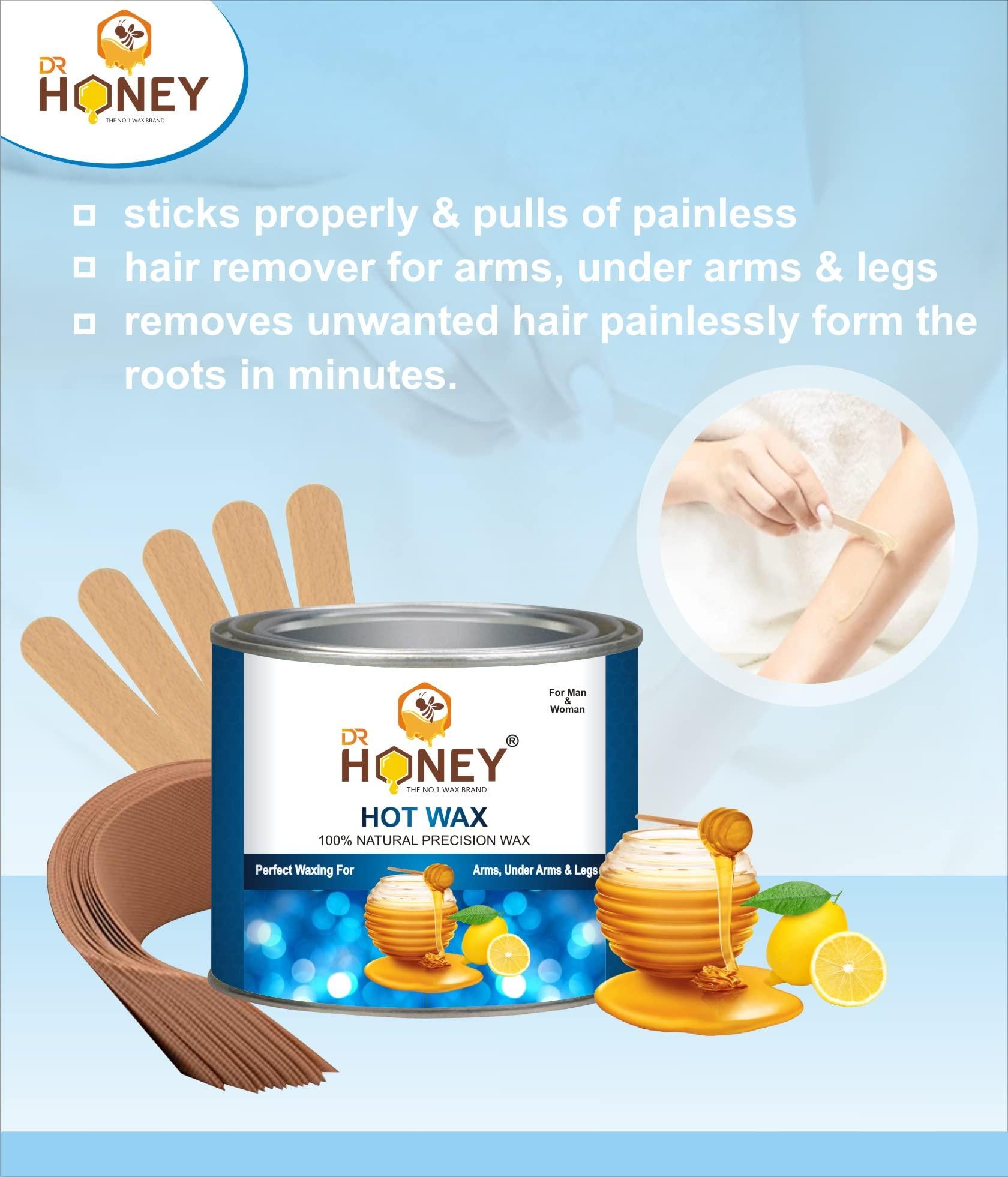DR HONEY DR HONEY cold Wax 600 gram Hair Remover Wax for Women, Body & Face Waxing, Natural Ingredients for Women, Body soft and smooth for all skin wax strip and stick 600 gram