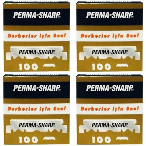 Procter & Gamble 100 Perma-Sharp Straight Edge Razor Blades for use in Professional Barber Razors - New Edition