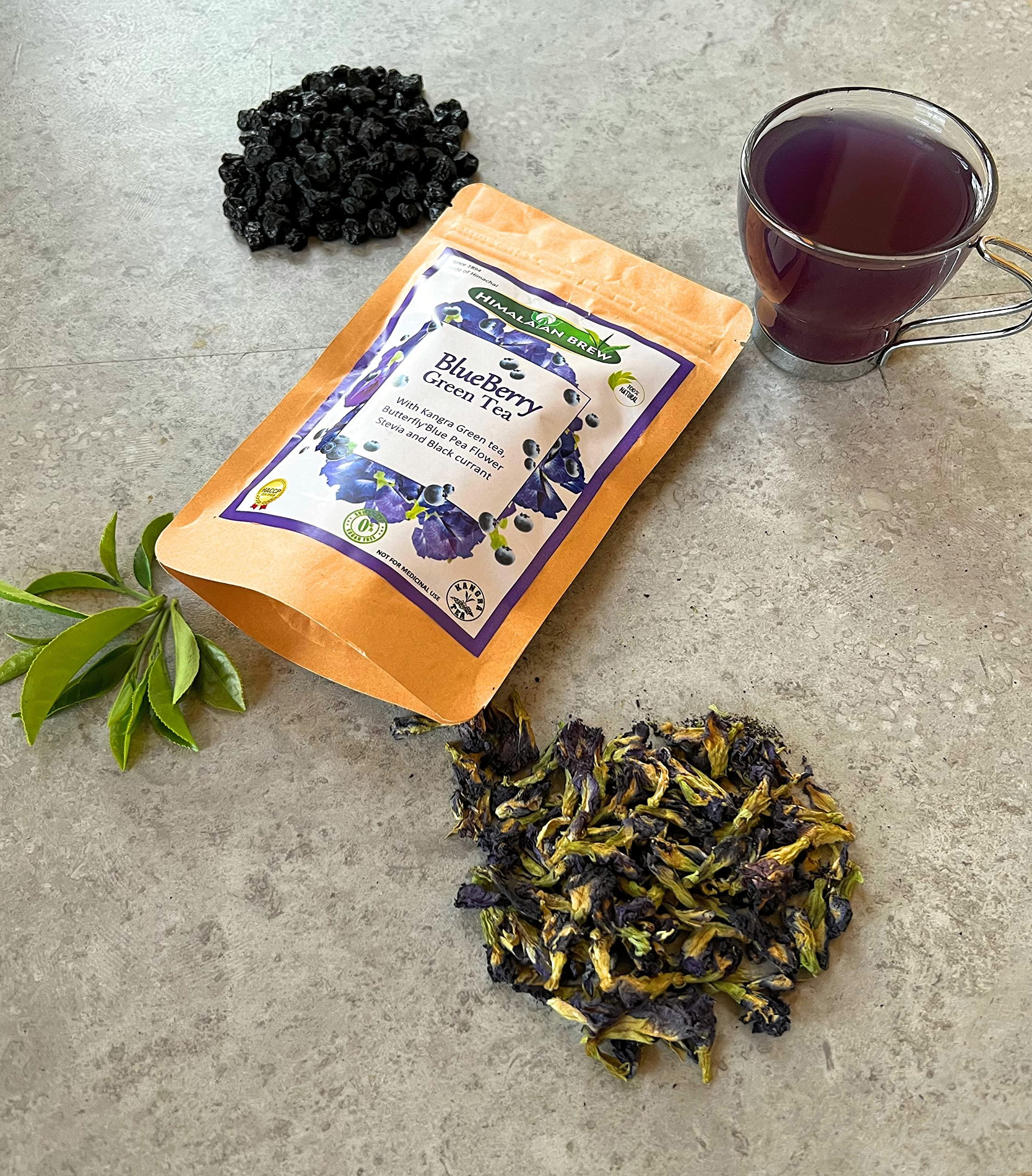 Himalayan Brew Blueberry with butterfly pea flower Green Tea