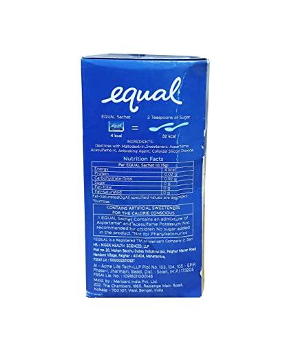 Generic Equal Sweetener, Sugar Free, Low Calories, Sugar - 100 Sachets,(Pack of 3)