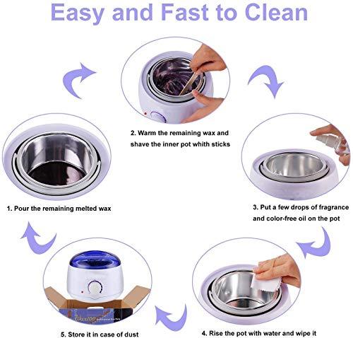 VASTU CREATION VASTU CREATION PRO-WAX 100 Hot Wax Heater/Warmer Salon Spa Beauty Equipment for Hard Strip Waxing 400ML With 10 Wooden Stick