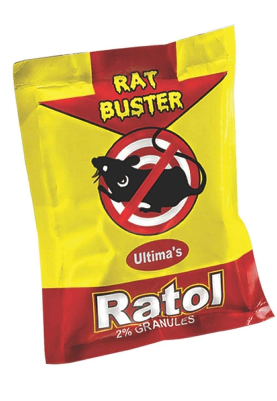 Ultima\'s Ultima\'s Ratol - Rat Buster | Recommended for Mouse Control of Rodents/Mice/Rats | Pre-Baited | Easy to use | A++ Grade, 50g (pack of 10)